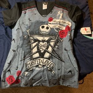 Nightmare before Christmas scrub top